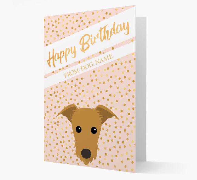 Personalised 'Happy Birthday' Gold Detail {breedFullName} Card